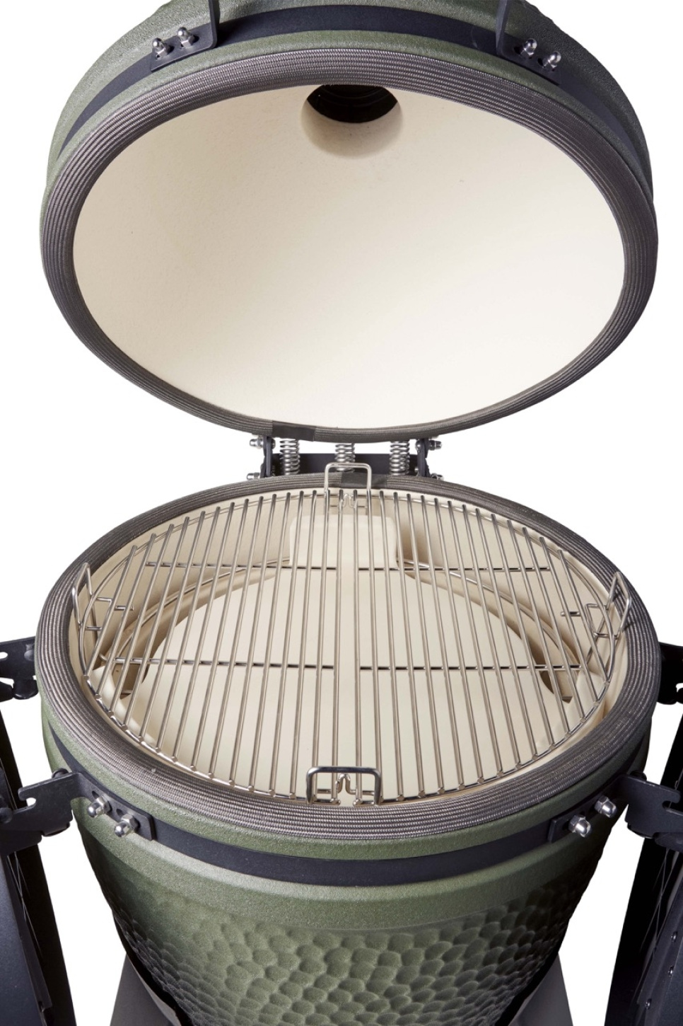 Kamado-grill inkludert benbrakett, aluminiumsben (marmorimitasjon) med hjul og sidebord - Moddern Kamado-grill inkludert benbrakett, aluminiumsben (marmorimitasjon) med hjul og sidebord - Moddern