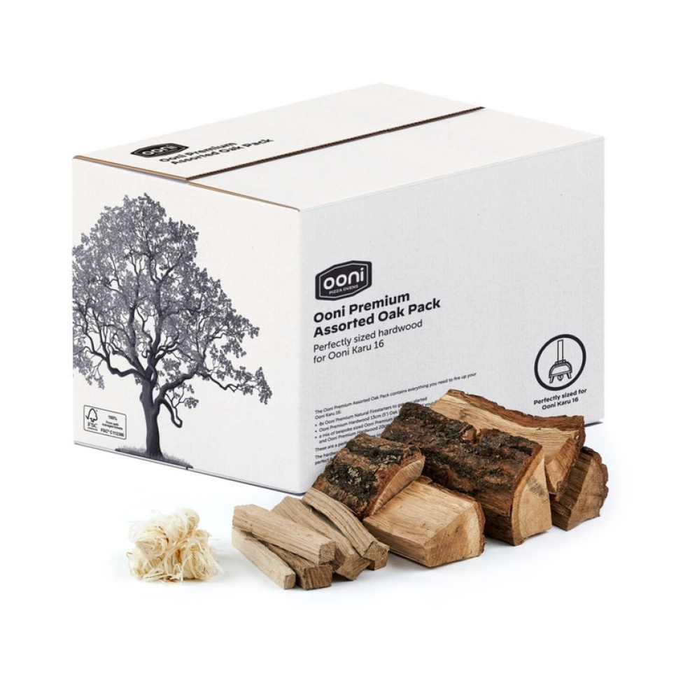 Premium Assorted Oak Pack - Ooni i gruppen Grill, Komfyrer & Ovner / Grillkull og briketter / Røykspon hos The Kitchen Lab (2239-31732)