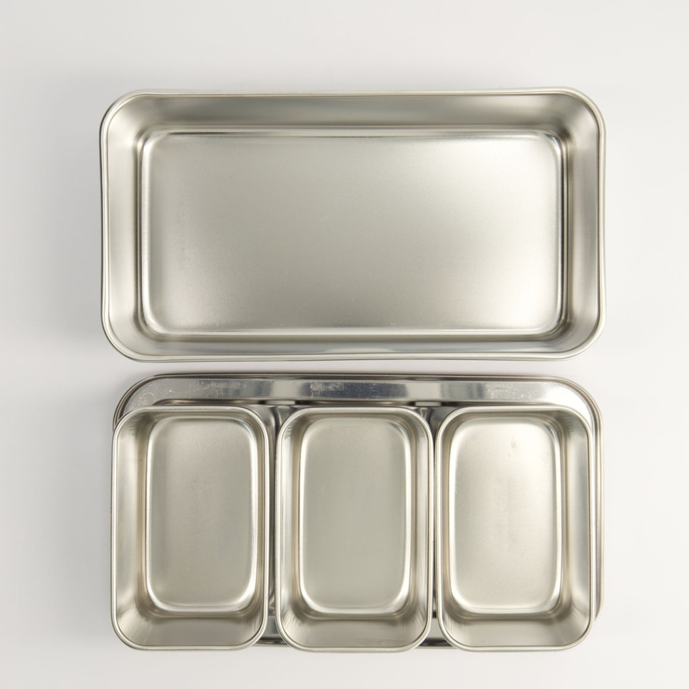 Japanske minibokser i rustfritt stål