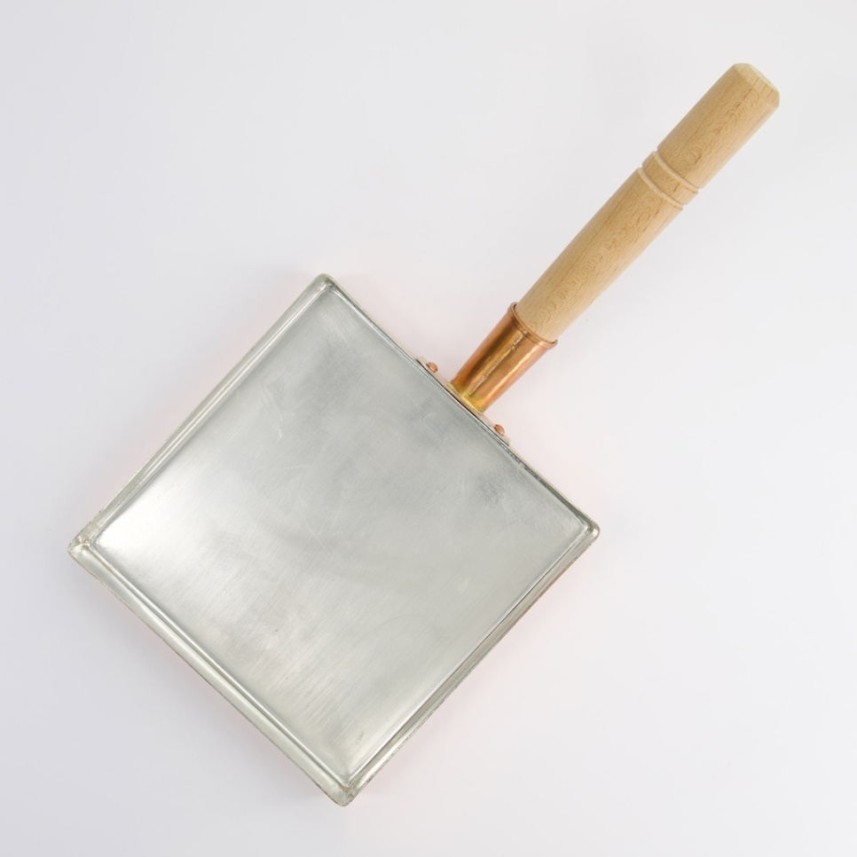 Japansk omelettpanne i kobber, 18 x 18 cm