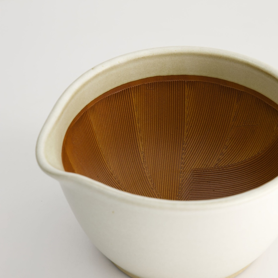 Japansk morter, Suribachi, hvit 18,5 cm