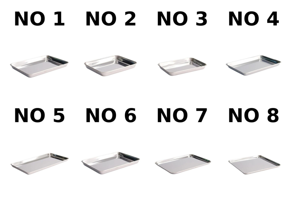 Japansk brett i rustfritt stål, Bakozara - 5 pack i gruppen Matlaging / Former og Kantiner / Blikk og plater hos The Kitchen Lab (2252-33343)