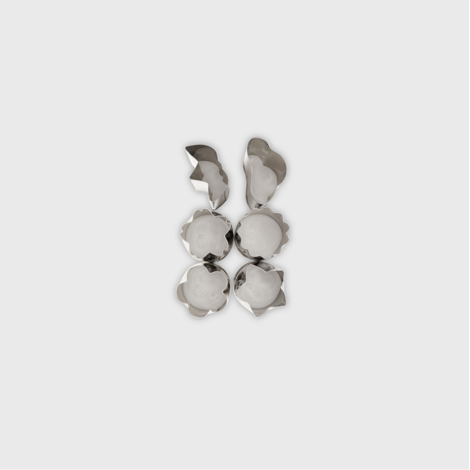 Japanske grønnsaksutskjærere, 6-pak, Small - Queen Rose