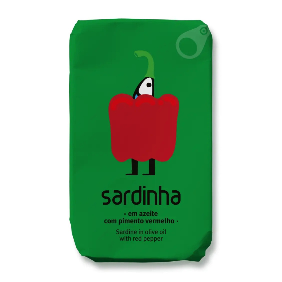 Sardiner i Økologisk Olivenolje, Økologisk Paprika, 120 g - Sardinha i gruppen Matlaging / Kolonial hos The Kitchen Lab (2253-35975)
