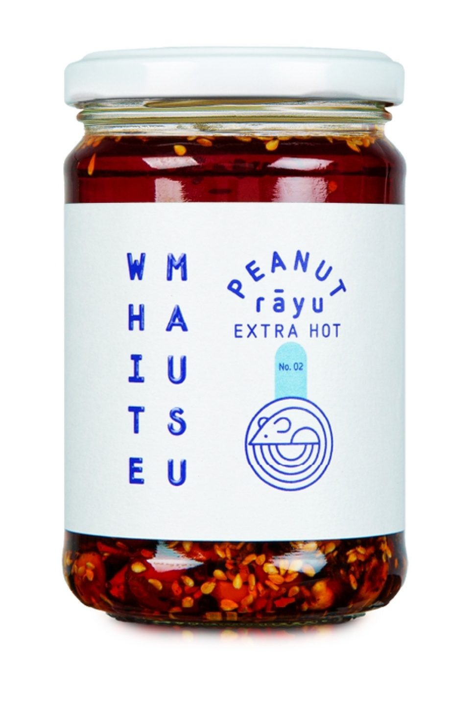 Extra Hot Peanut Rãyu, sprø chili-olje med peanøtter og sesam, 240 g - White Mausu i gruppen Matlaging / Kjøkkenutstyr / Asiatisk matlaging hos The Kitchen Lab (2255-33175)