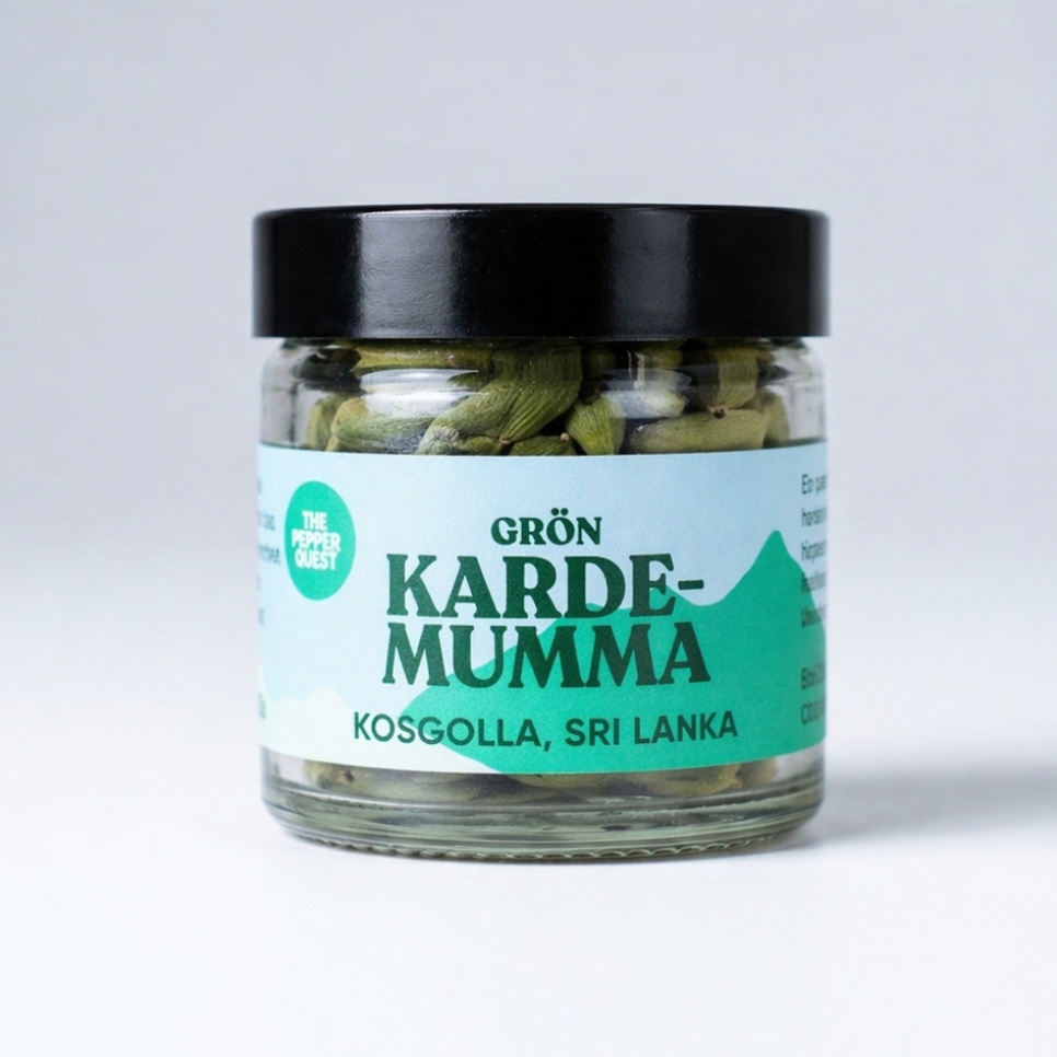 Grønn Kardemomme, Knuckles Mountain, 25 g - The Pepper Quest i gruppen Matlaging / Krydder og Smakstilsetninger / Krydder hos The Kitchen Lab (2257-34926)