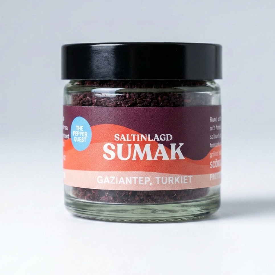Sumak, Saltlagret, 40 g - The Pepper Quest i gruppen Matlaging / Krydder og Smakstilsetninger / Krydder hos The Kitchen Lab (2257-34929)