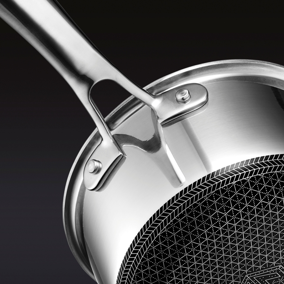 Kasserolle med glasslokk, nonstick, 1 L - Hexclad