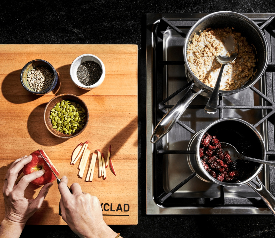 Kasserolle med glasslokk, nonstick, 1 L - Hexclad