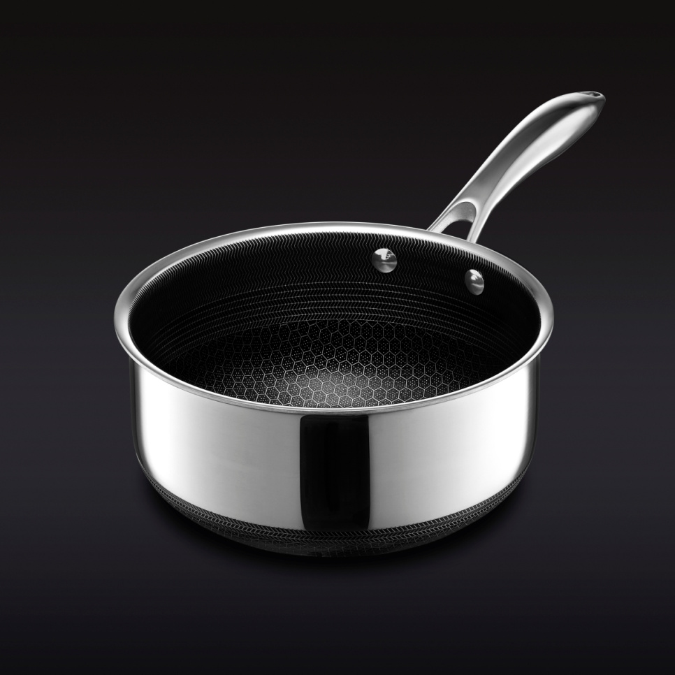 Kasserolle med glasslokk, nonstick, 2,8 L - Hexclad