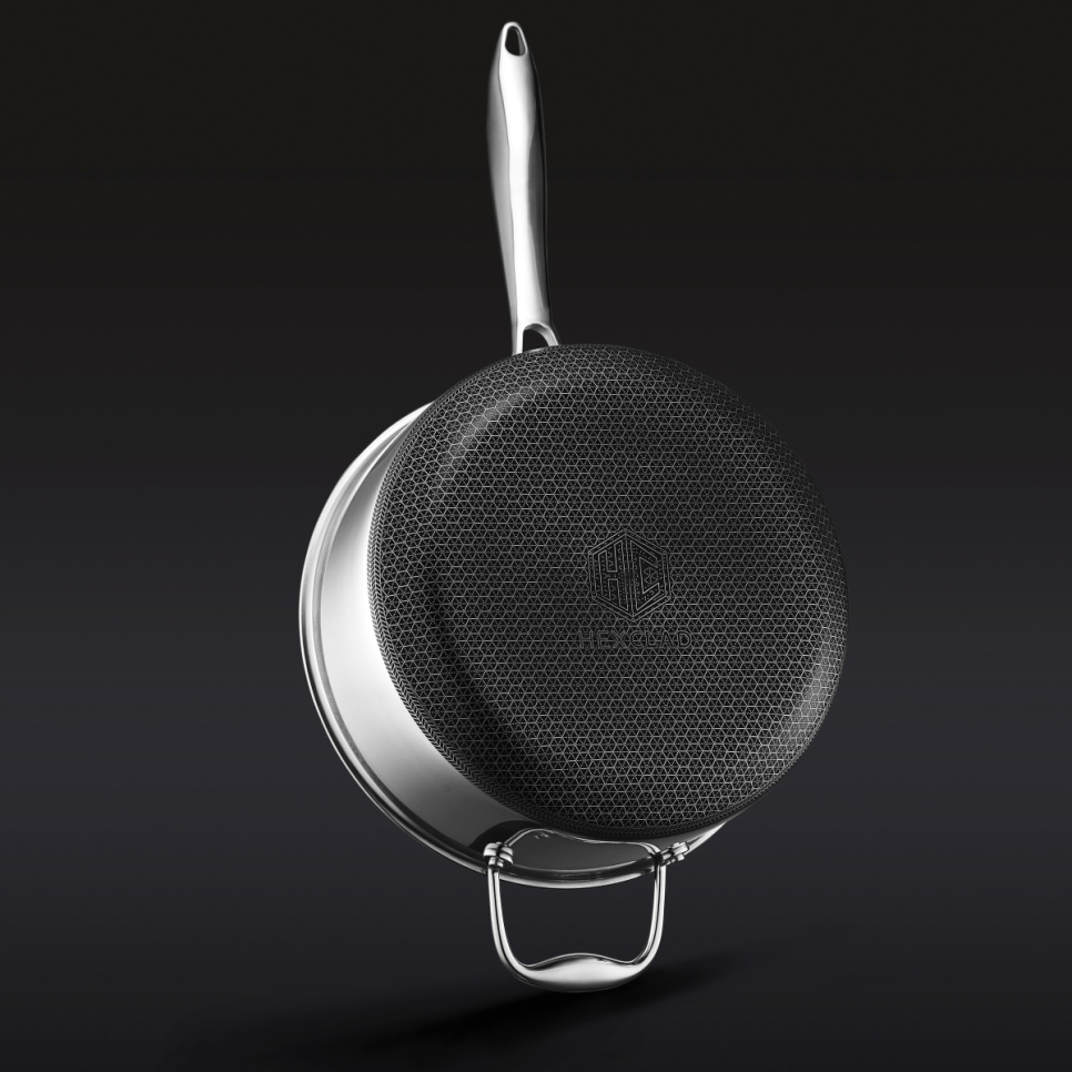 Kasserolle med glasslokk, nonstick, 4,7 L - Hexclad