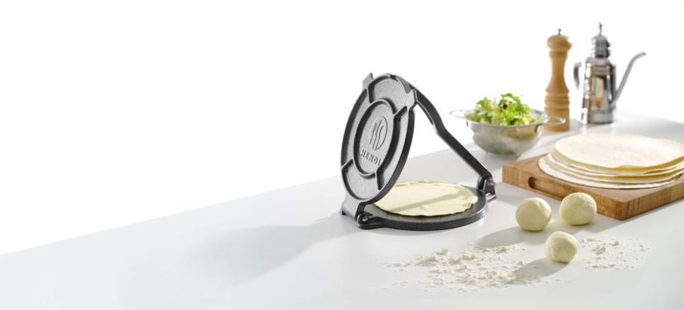 Tortillapresse i støpejern, 20 cm - Hendi