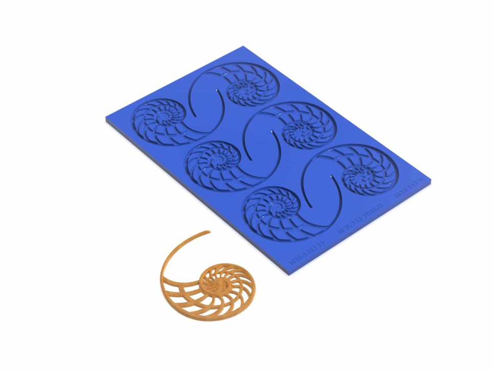 Silikonform, Nautilus Tuille Mold - Moldbrothers i gruppen Baking / Bakeformer / Silikonformer hos The Kitchen Lab (2296-34812)