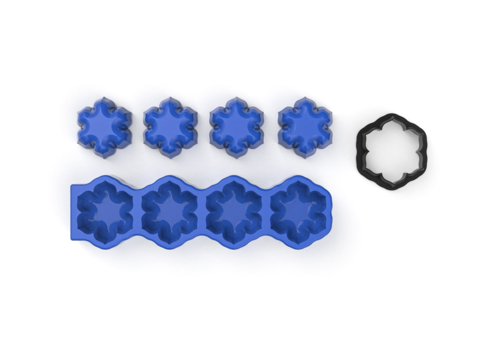 Silikonform, Flora Tartelette Set - Moldbrothers